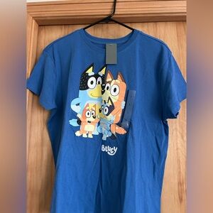 NWT Bluey Large Disney Family T-shirt Blue